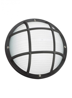 Bayside traditional 1-light LED outdoor exterior wall or ceiling mount in black finish with polycarb (38|89807EN3-12)