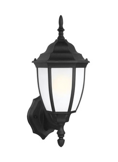 Bakersville traditional 1-light LED outdoor exterior wall lantern in black finish with smooth white (38|89940EN3-12)