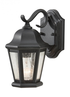 Martinsville traditional 1-light outdoor exterior small wall lantern sconce in black finish with cle (38|OL5900BK)