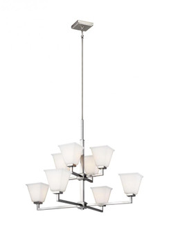 Ellis Harper transitional 8-light indoor dimmable ceiling chandelier pendant light in brushed nickel (38|3113708EN3-962)