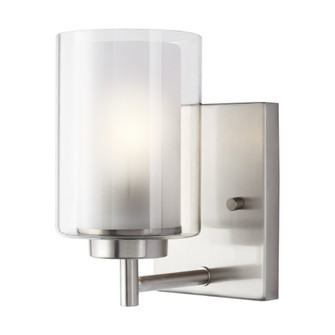 Elmwood Park traditional 1-light indoor dimmable bath vanity wall sconce in brushed nickel silver fi (38|4137301-962)