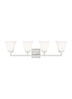 Ellis Harper transitional 4-light indoor dimmable bath vanity wall sconce in brushed nickel silver f (38|4413704EN3-962)