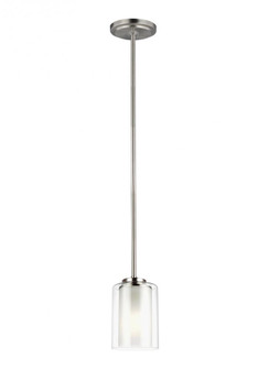 Elmwood Park traditional 1-light indoor dimmable ceiling hanging single pendant light in brushed nic (38|6137301-962)