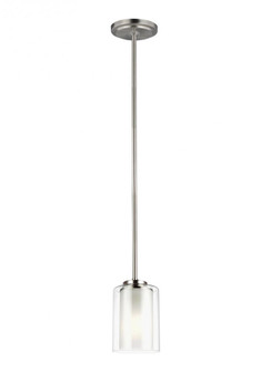 Elmwood Park traditional 1-light LED indoor dimmable ceiling hanging single pendant light in brushed (38|6137301EN3-962)