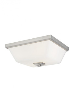Ellis Harper transitional 2-light indoor dimmable LED ceiling flush mount in brushed nickel silver f (38|7513702EN3-962)