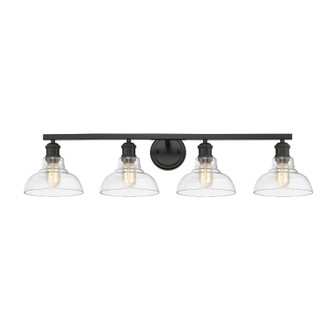 Yep by Golden Lighting Carver 4-light Vanity in Matte Black and Clear Glass (36|0305-BA4 BLK-CLR)