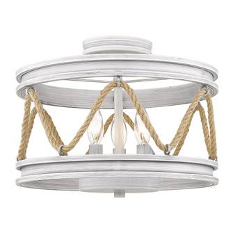 Wry Lighting Chatham 3-light Semi-Flush Mount in Gray Driftwood (36|1048-SF GDW)