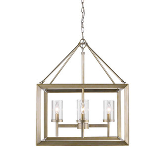 Smyth 4 Light Chandelier in White Gold with Clear Glass (36|2073-4 WG-CLR)