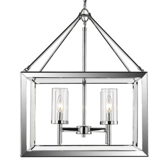 Smyth 4 Light Chandelier in Chrome with Clear Glass (36|2074-4 CH-CLR)