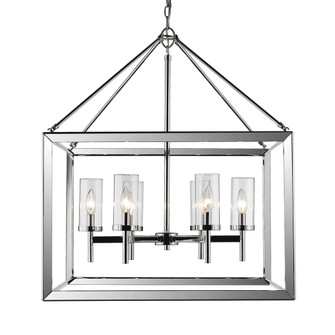 Smyth 6 Light Chandelier in Chrome with Clear Glass (36|2074-6 CH-CLR)