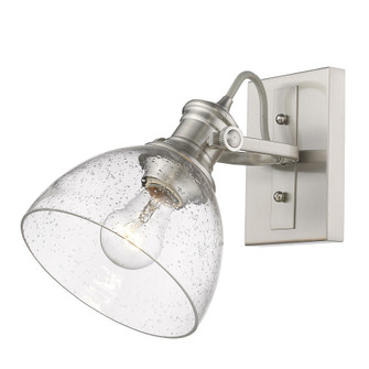 Yep by Golden Lighting Hines 1-light Vanity in Pewter and Seeded Glass (36|3118-BA1 PW-SD)