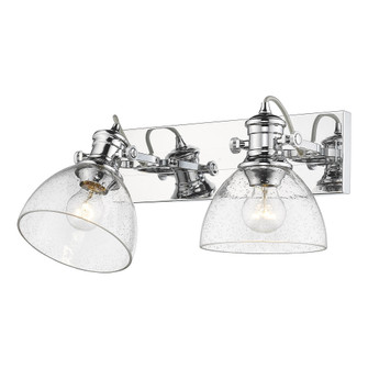 Yep by Golden Lighting Hines 2-light Vanity in Chrome and Seeded Glass (36|3118-BA2 CH-SD)