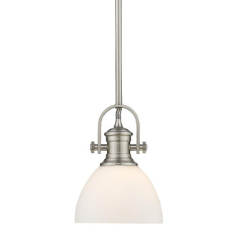 Hines Mini Pendant in Pewter with Opal Glass (36|3118-M1L PW-OP)