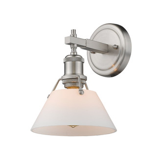 Yep by Golden Lighting Orwell 1-light Vanity in Pewter and Opal Glass (36|3306-BA1 PW-OP)