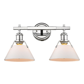 Yep by Golden Lighting Orwell 2-light Vanity in Chrome and Opal Glass (36|3306-BA2 CH-OP)