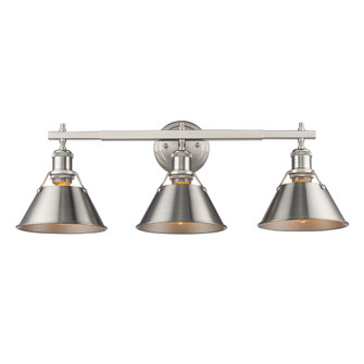 Yep by Golden Lighting Orwell 3-light Vanity in Pewter (36|3306-BA3 PW-PW)