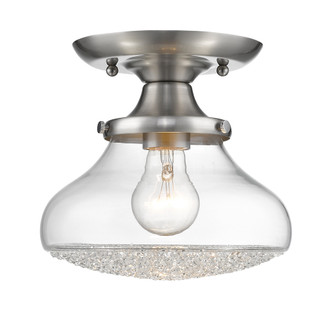 Asha Small Semi Flush in Pewter with Crushed Crystal Glass (36|3417-SF PW-CC)