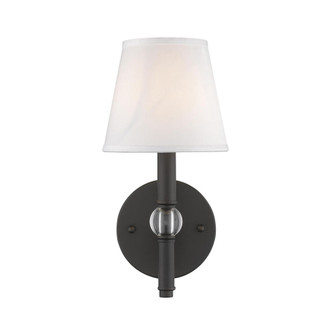 Waverly 1 Light Wall Sconce in Rubbed Bronze with Classic White Shade (36|3500-1W RBZ-CWH)