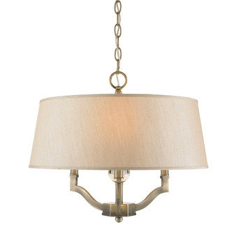 Waverly Semi-Flush (Convertible) in Aged Brass with Silken Parchment Shade (36|3500-SF AB-PMT)