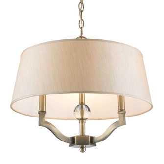 Wry Lighting Waverly 3-light Semi-Flush Mount in Aged Brass (36|3500-SF AB-PMT)