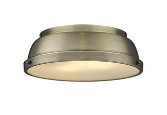 Yep by Golden Lighting Duncan 2-light Flush Mount in Aged Brass (36|3602-14 AB-AB)