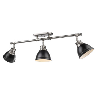Yep by Golden Lighting Duncan 3-light Semi-Flush Mount in Pewter and Matte Black shade (36|3602-3SF PW-BLK)