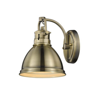 Duncan 1 Light Bath Vanity in Aged Brass with an Aged Brass Shade (36|3602-BA1 AB-AB)