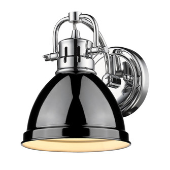 Yep by Golden Lighting Duncan 1-light Vanity in Chrome and Black shade (36|3602-BA1 CH-BK)
