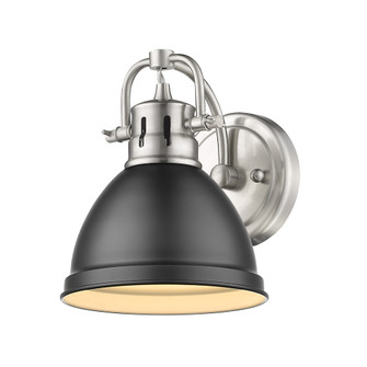 Yep by Golden Lighting Duncan 1-light Vanity in Pewter and Matte Black shade (36|3602-BA1 PW-BLK)