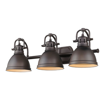 Yep by Golden Lighting Duncan 3-light Vanity in Rubbed Bronze and Rubbed Bronze shade (36|3602-BA3 RBZ-RBZ)
