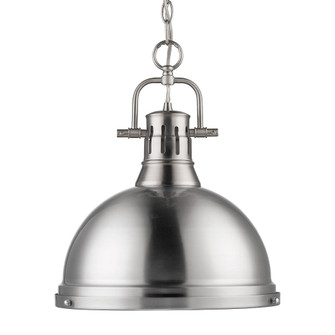 Yep by Golden Lighting Duncan 1-light 14in Chain Hung Pendant in Pewter (36|3602-L PW-PW)