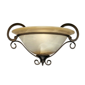 Meridian 1 Light Wall Sconce in Golden Bronze with Antique Marbled Glass (36|3890-WSC GB)