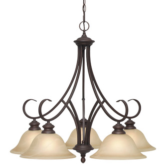 Wry Lighting Lancaster 5-light Chandelier in Rubbed Bronze (36|6005-D5 RBZ)