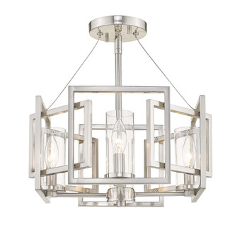 Golden Lighting Marco 4-light Semi-Flush Mount in Pewter (36|6068-SF PW)