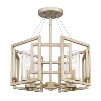 Golden Lighting Marco 4-light Semi-Flush Mount in White Gold (36|6068-SF WG)
