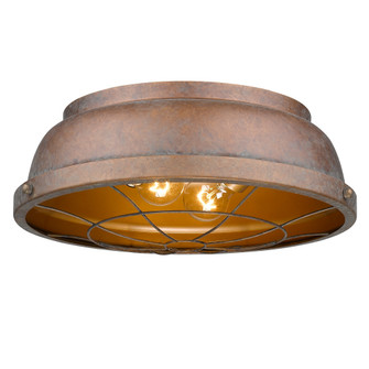Golden Lighting Bartlett 2-light Flush Mount in Copper Patina (36|7312-FM CP)