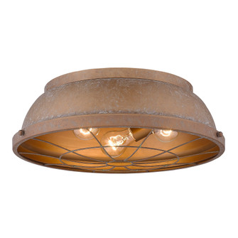 Golden Lighting Bartlett 3-light Flush Mount in Copper Patina (36|7312-FM16 CP)
