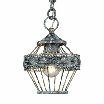 Wry Lighting Ferris 1-light Pendant in Blue Verde Patina (36|7856-M1L VP)