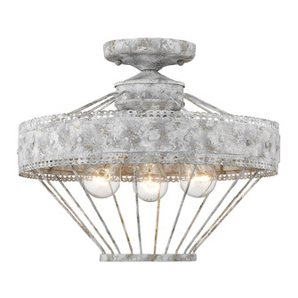 Wry Lighting Ferris 3-light Semi-Flush Mount in Oyster (36|7856-SF OY)