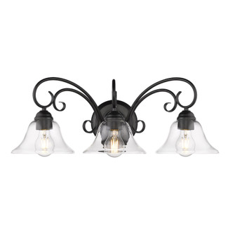 Wry Lighting Homestead 3-light Vanity in Matte Black (36|8606-BA3 BLK-CLR)