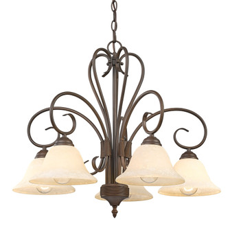 Wry Lighting Homestead 5-light Chandelier in Rubbed Bronze (36|8606-D5 RBZ-TEA)