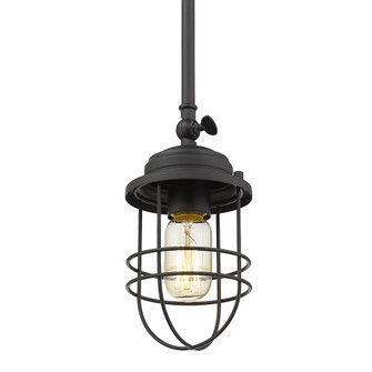 Golden Lighting Seaport 1-light Pendant in Matte Black (36|9808-M1L BLK)