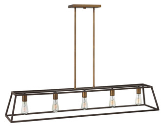 Large Five Light Open Frame Linear (87|3335BZ)