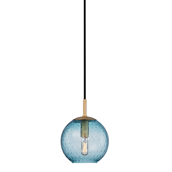 1 LIGHT PENDANT-BLUE GLASS (57|2007-AGB-BL)