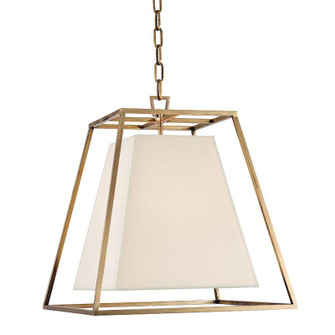 4 LIGHT PENDANT w/WHITE SHADE (57|6917-AGB-WS)