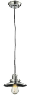 Railroad - 1 Light - 8 inch - Polished Nickel - Cord hung - Mini Pendant (3442|201C-PN-M1)