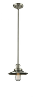 Railroad - 1 Light - 8 inch - Brushed Satin Nickel - Stem Hung - Mini Pendant (3442|201S-SN-M2)