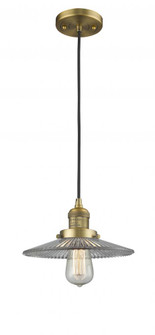 Halophane - 1 Light - 9 inch - Brushed Brass - Cord hung - Mini Pendant (3442|201C-BB-G2)