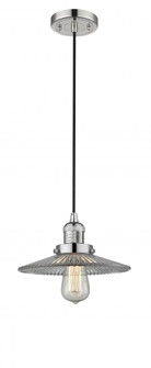 Halophane - 1 Light - 9 inch - Polished Nickel - Cord hung - Mini Pendant (3442|201C-PN-G2)