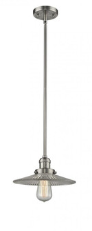Halophane - 1 Light - 9 inch - Brushed Satin Nickel - Stem Hung - Mini Pendant (3442|201S-SN-G2)